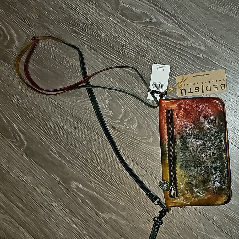 #BedStu Cadence Monarch Tie Dye Cross Body Leather Bag!! Nwts!! - Picture 11 of 13